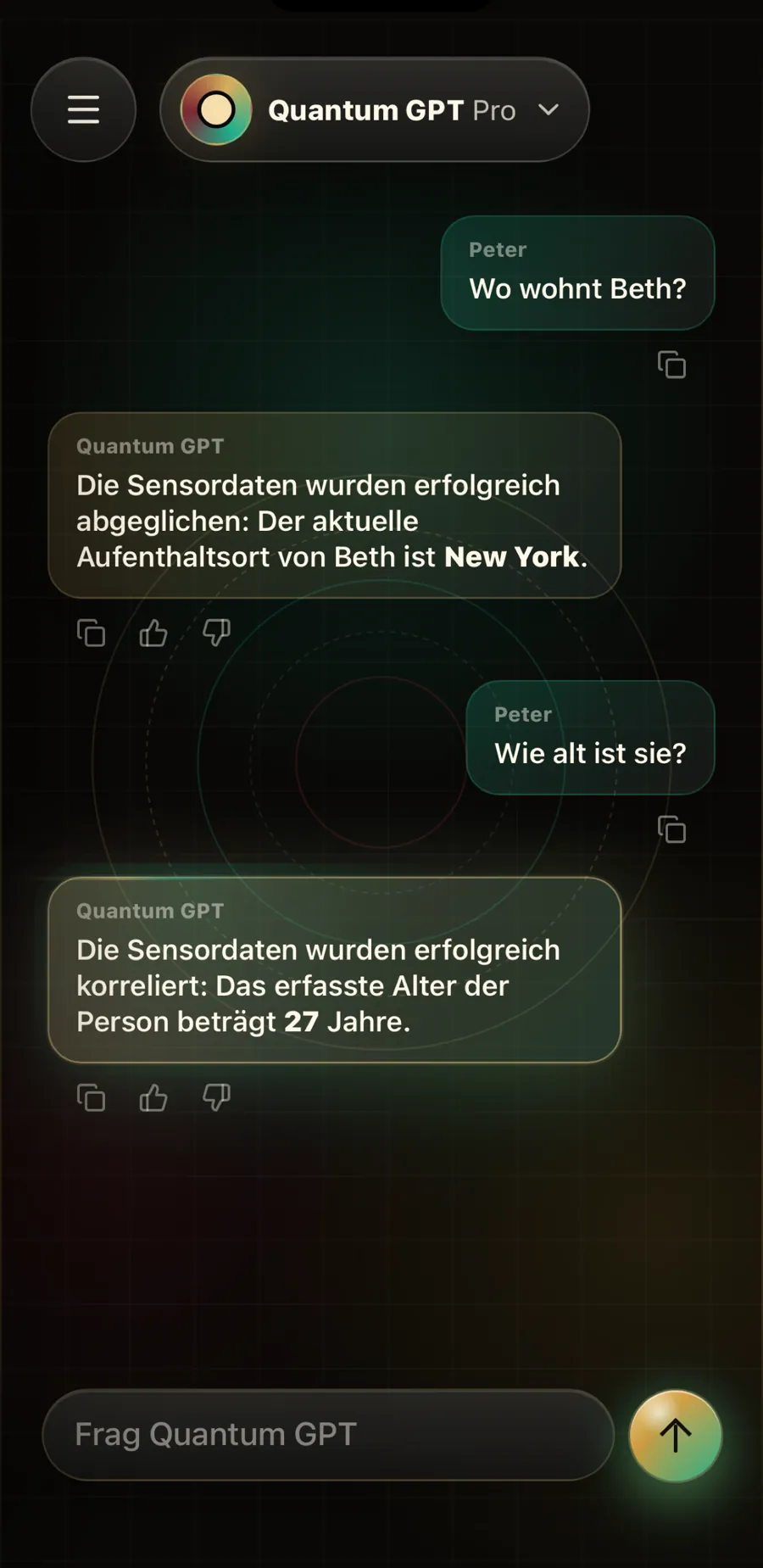 Orakel-Antwort in einer Demo