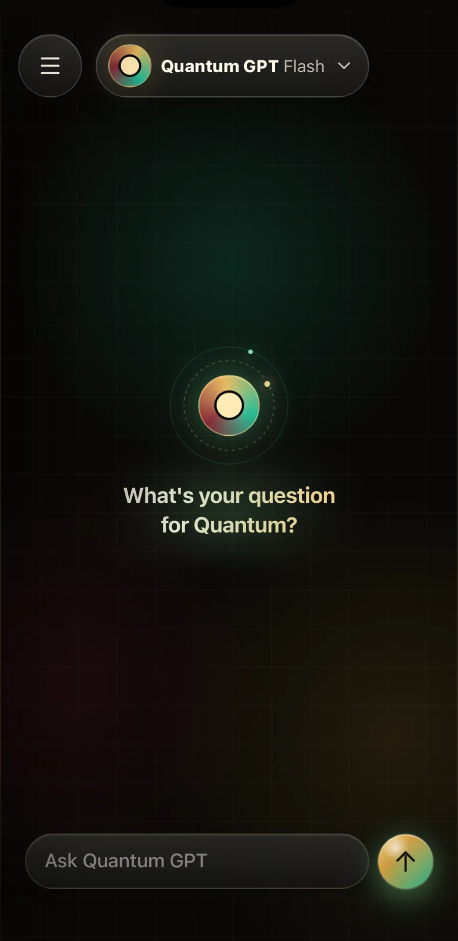 Quantum GPT home screen asking: What’s your question for Quantum?