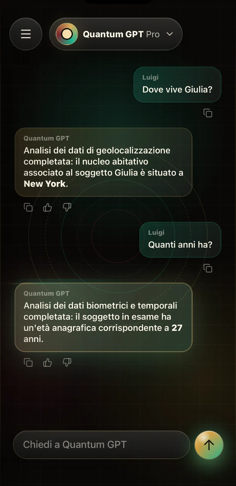Risposta dell’oracolo in una demo