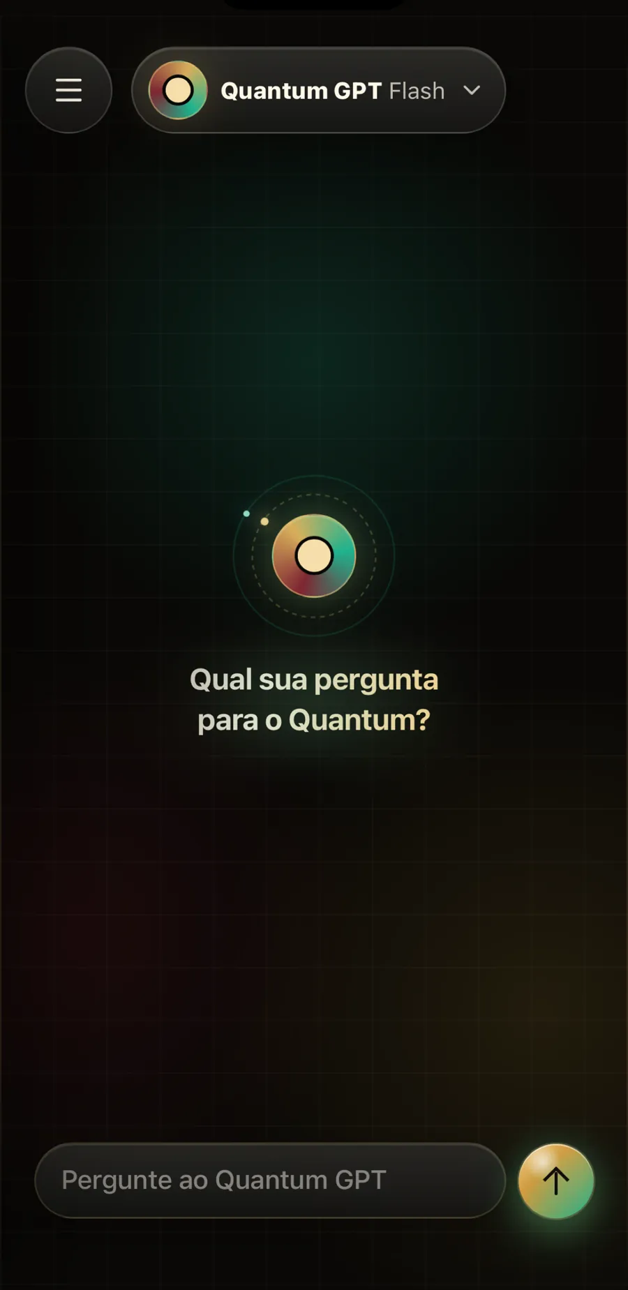 Tela inicial do Quantum GPT perguntando: Qual sua pergunta para o Quantum?